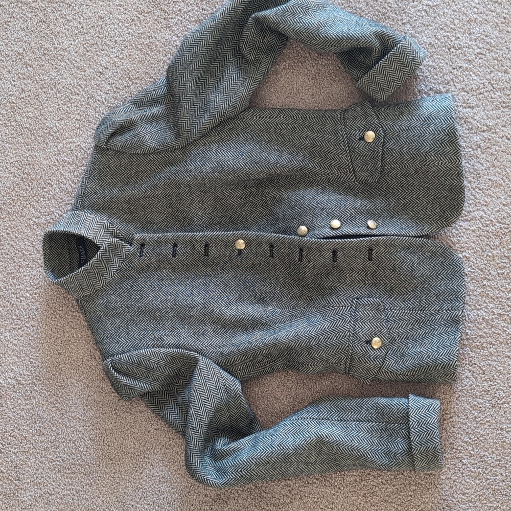 Chaps herringbone wool blend blazer size S